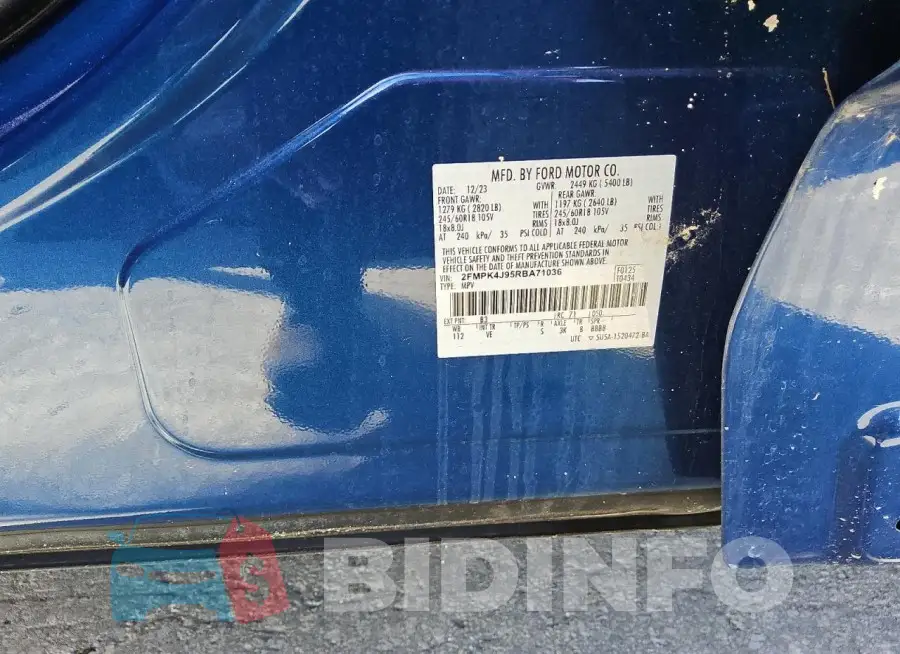 2FMPK4J95RBA71036 Photo# 14