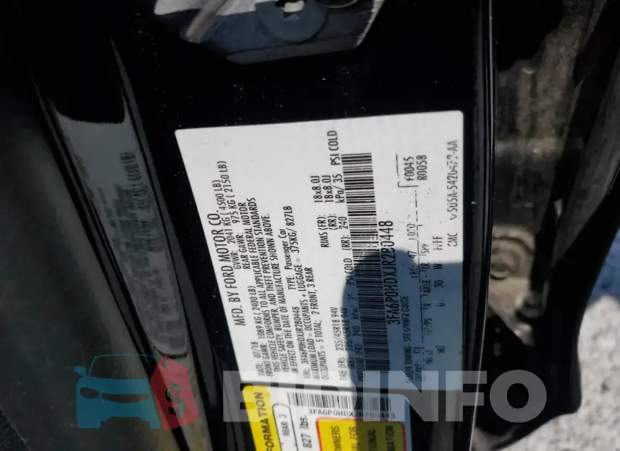 3FA6P0HDXJR280448 Photo# 12