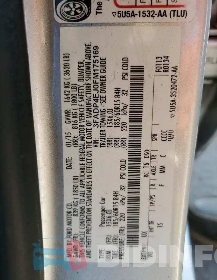 3FADP4EJ0FM175169 Photo# 12