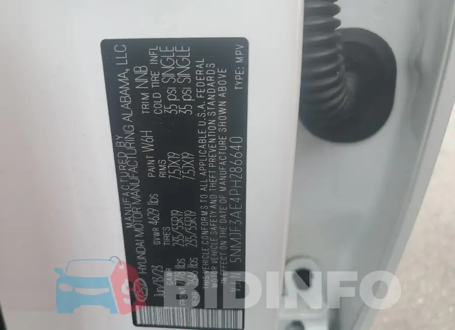 5NMJF3AE4PH286640 Photo# 14