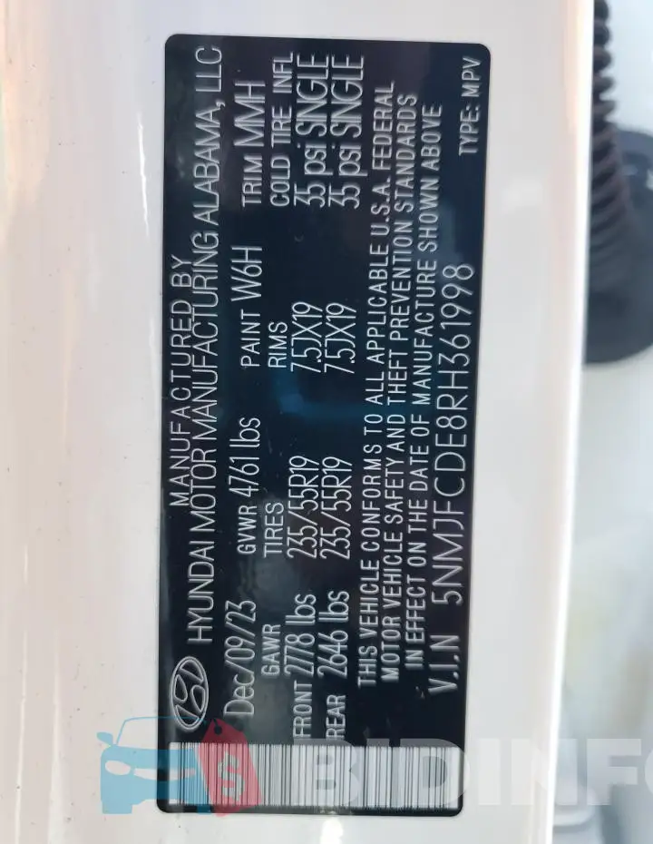5NMJFCDE8RH361998 Photo# 12