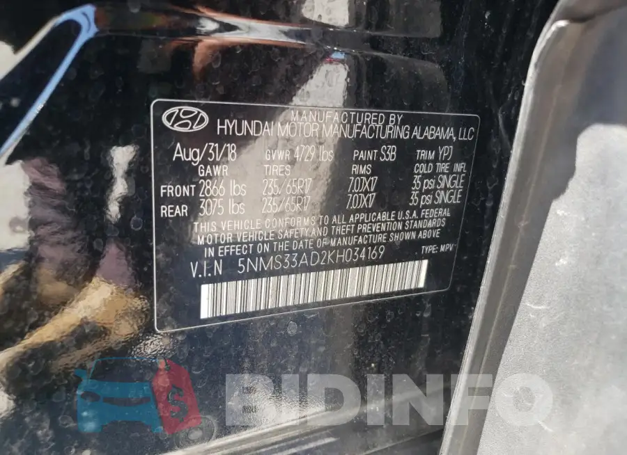 5NMS33AD2KH034169 Photo# 14