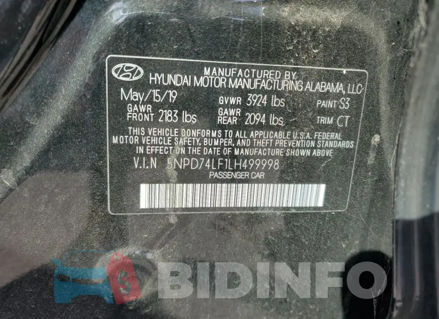 5NPD74LF1LH499998 Photo# 12