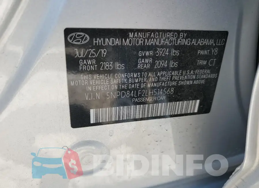 5NPD84LF2LH514568 Photo# 12