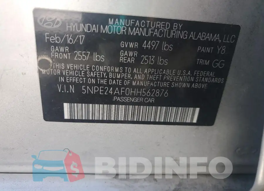 5NPE24AF0HH562876 Photo# 12