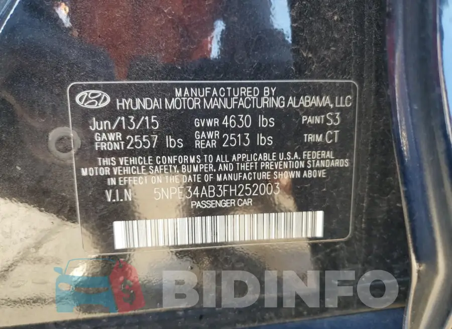 5NPE34AB3FH252003 Photo# 13