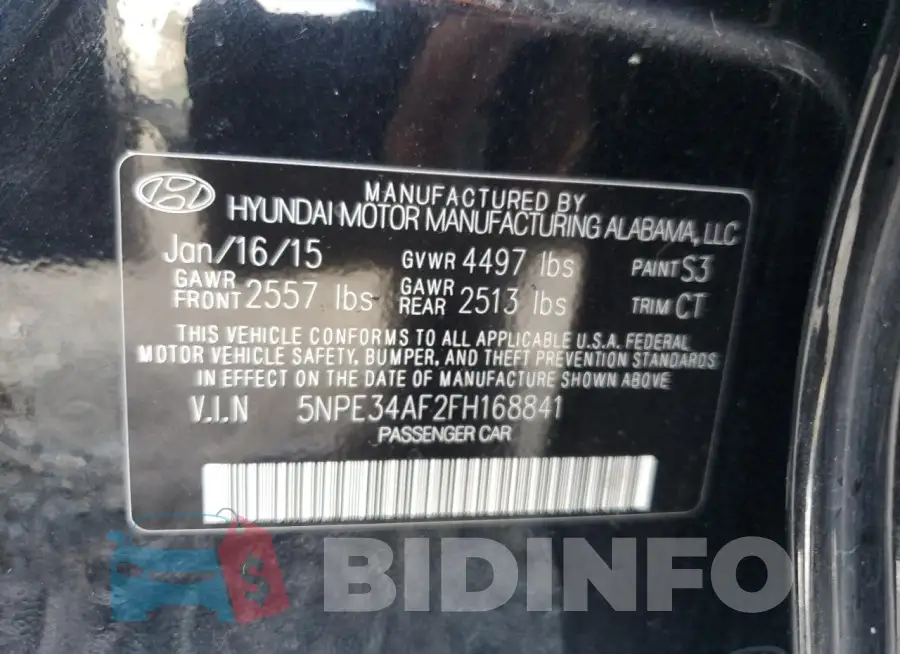 5NPE34AF2FH168841 Photo# 13