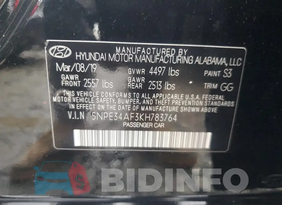 5NPE34AF3KH783764 Photo# 12