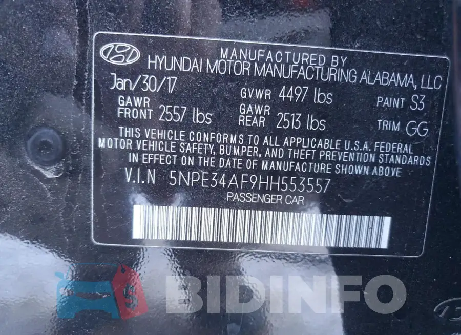 5NPE34AF9HH553557 Photo# 13
