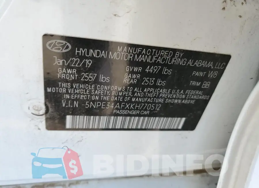 5NPE34AFXKH770512 Photo# 12