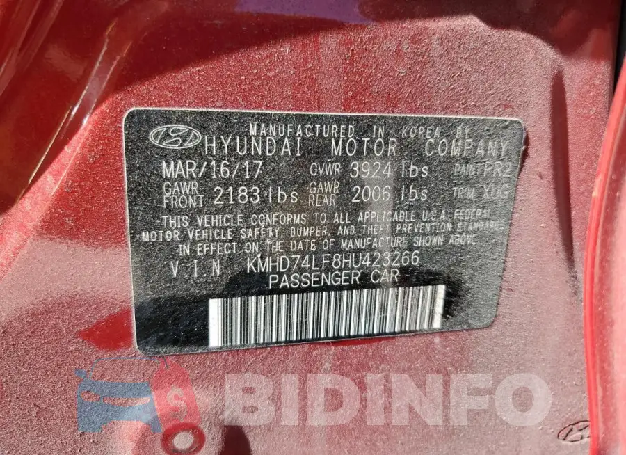 KMHD74LF8HU423266 Photo# 12