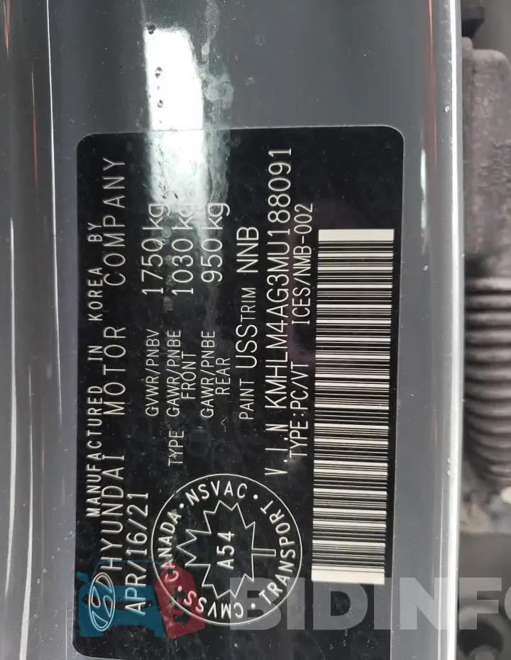 KMHLM4AG3MU188091 Photo# 13
