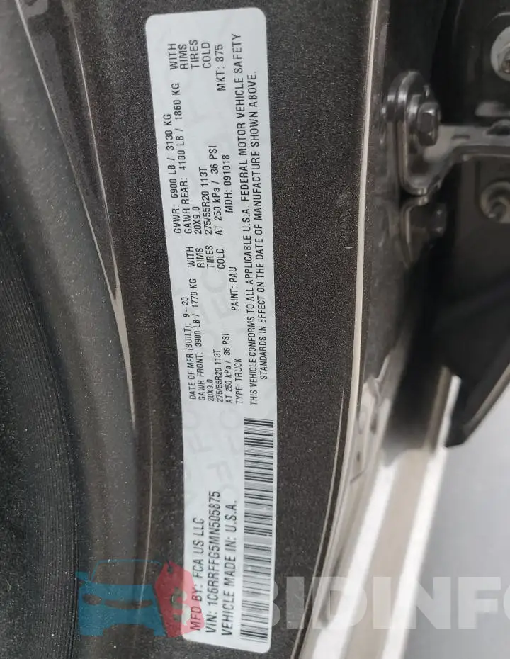 1C6RRFFG5MN505875 Photo# 12