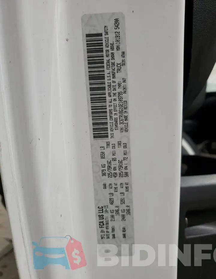 3C6TRVBG1GE109795 Photo# 13
