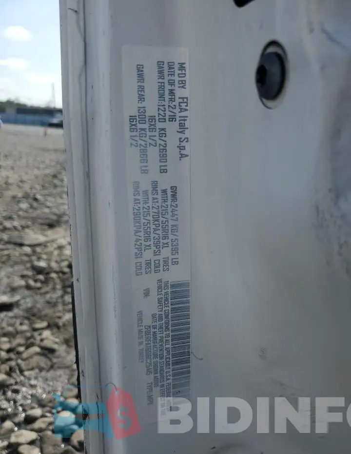 ZFBERFAT6G6C25415 Photo# 13