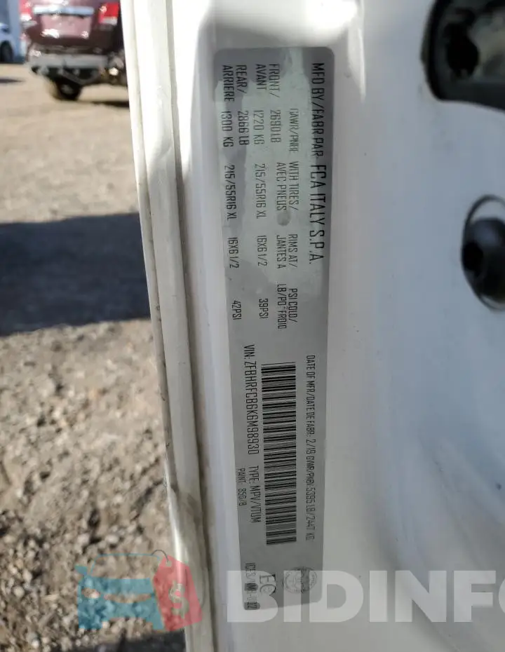 ZFBHRFCB6K6M98930 Photo# 13
