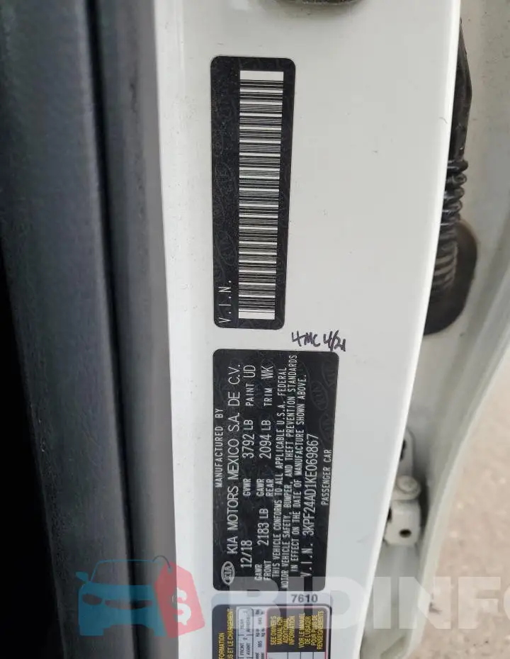 3KPF24AD1KE069867 Photo# 13