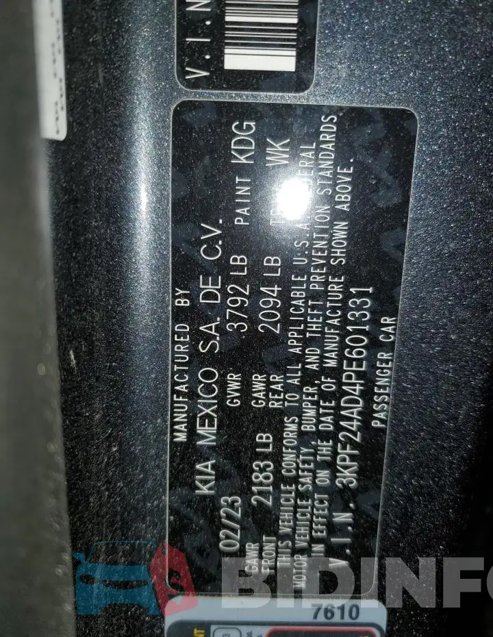 3KPF24AD4PE601331 Photo# 13