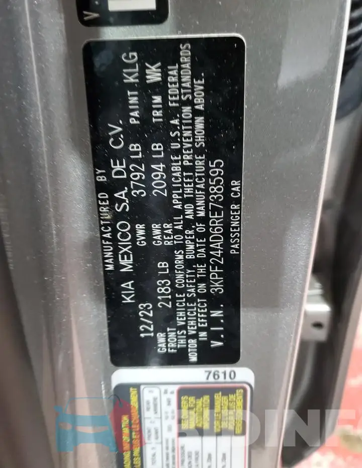 3KPF24AD6RE738595 Photo# 13