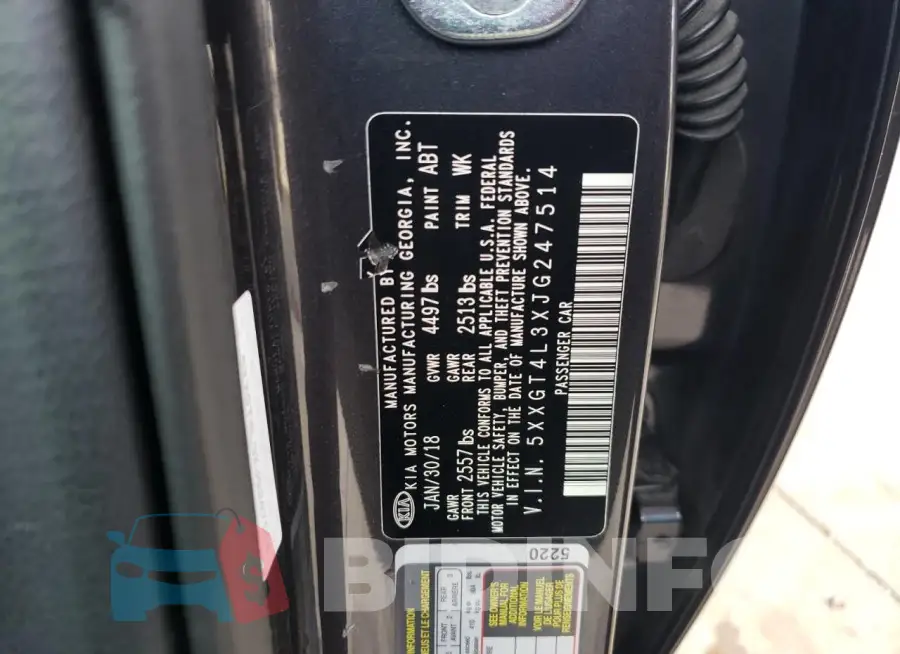 5XXGT4L3XJG247514 Photo# 13