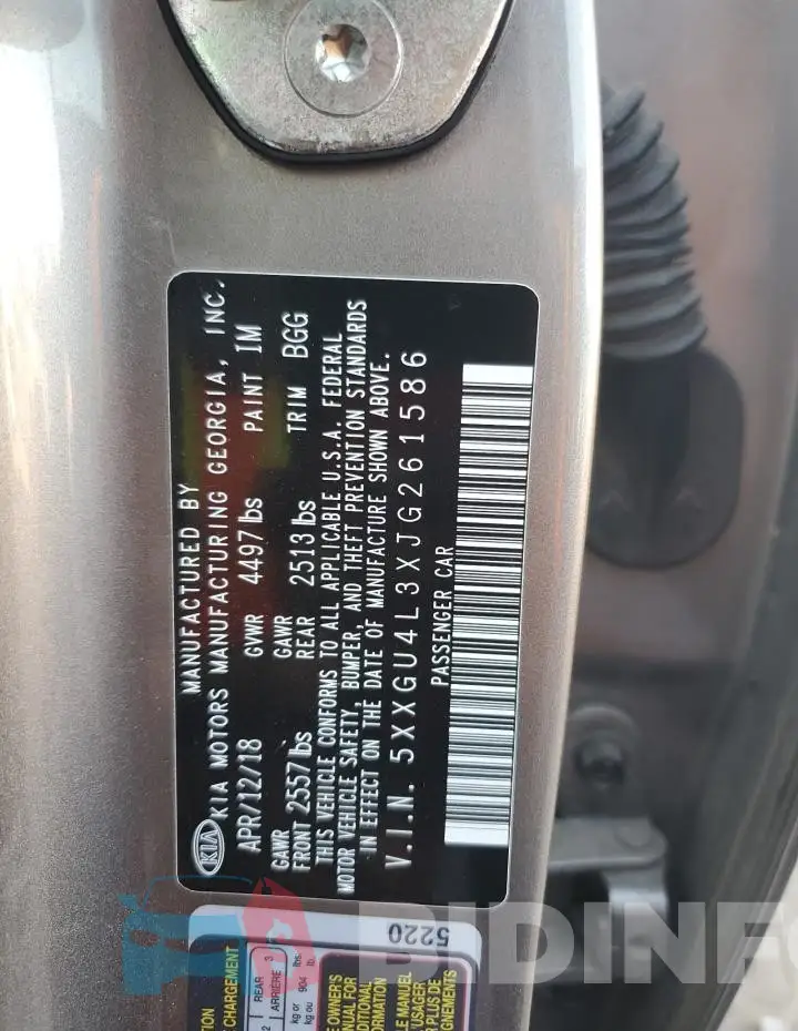 5XXGU4L3XJG261586 Photo# 13