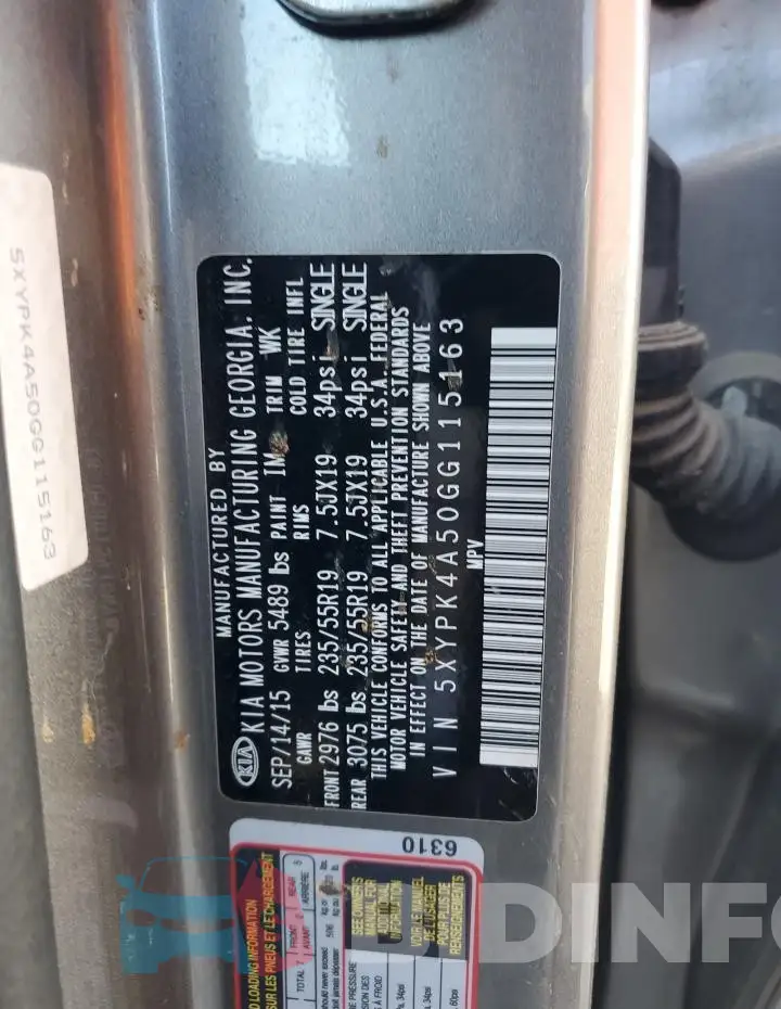 5XYPK4A50GG115163 Photo# 13