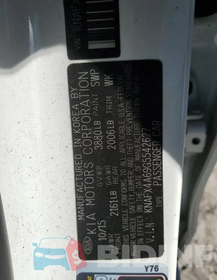 KNAFX4A69G5542627 Photo# 12
