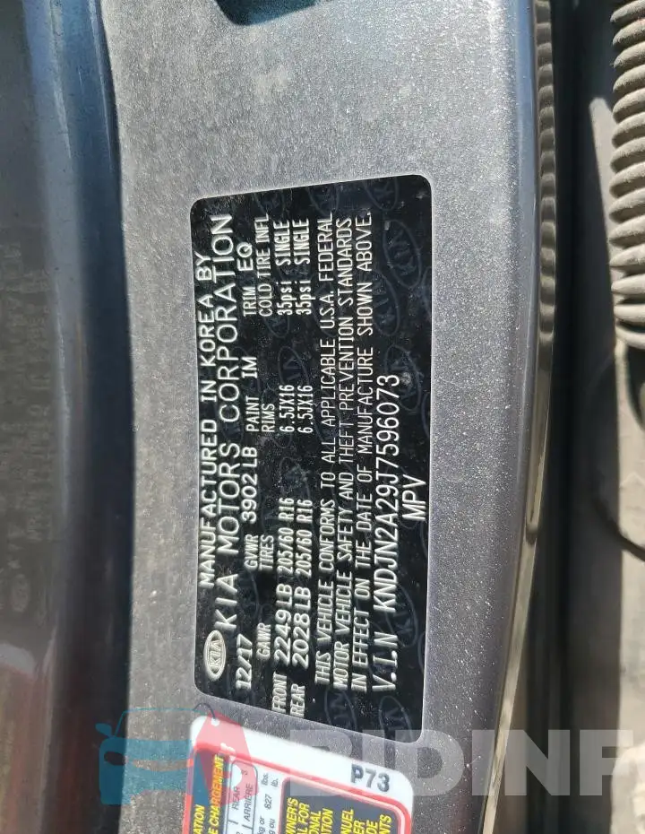 KNDJN2A29J7596073 Photo# 14