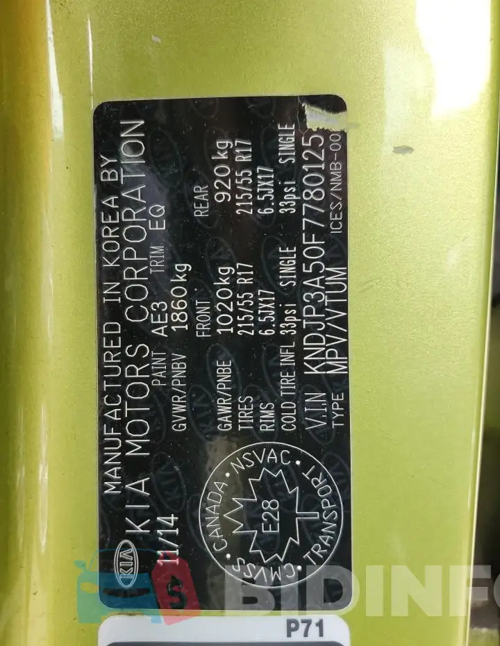 KNDJP3A50F7780125 Photo# 12