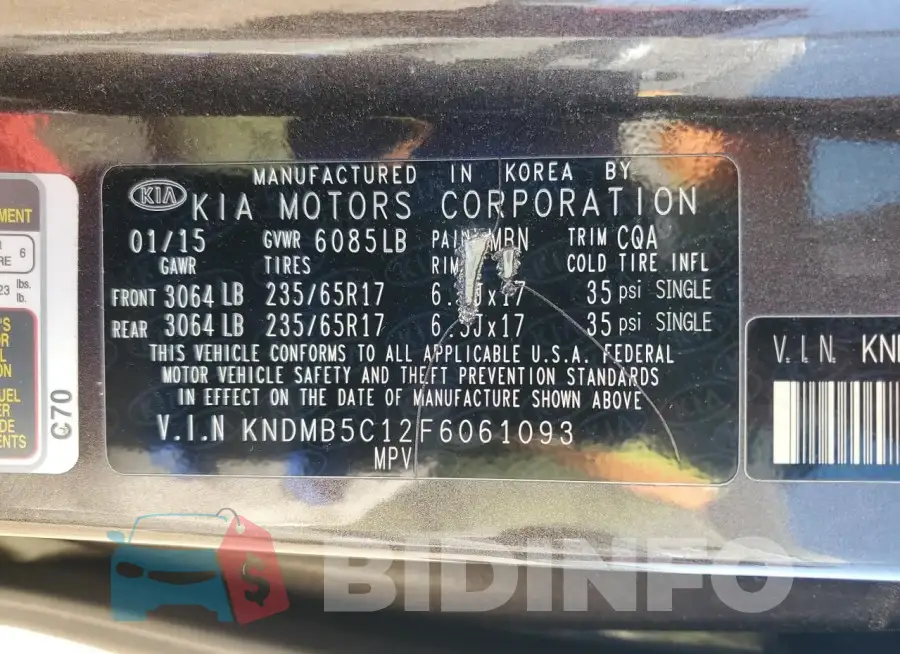 KNDMB5C12F6061093 Photo# 13