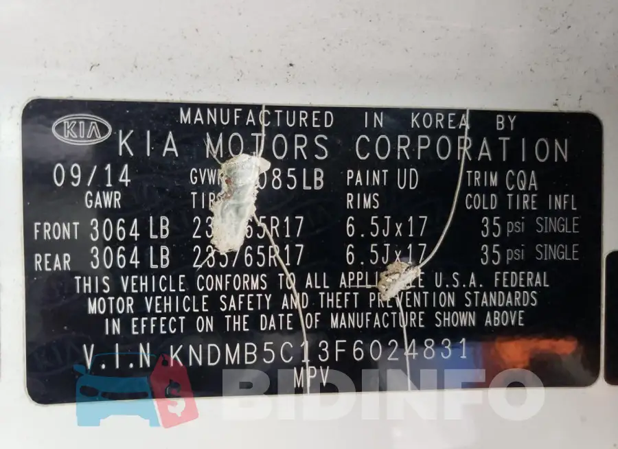 KNDMB5C13F6024831 Photo# 13