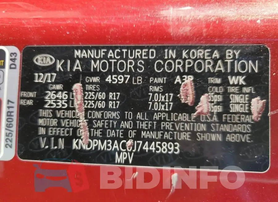 KNDPM3AC0J7445893 Photo# 13