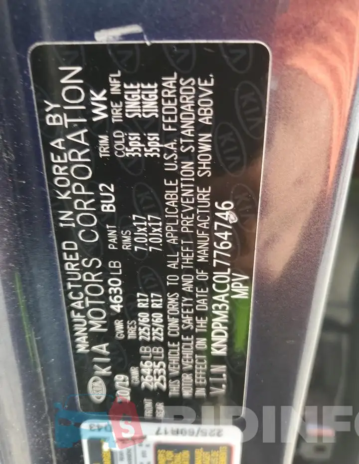 KNDPM3AC0L7764746 Photo# 14
