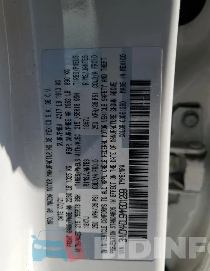 3MVDMADL9MM301299 Photo# 13