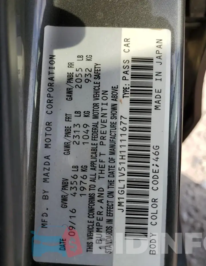 JM1GL1V51H1111677 Photo# 12