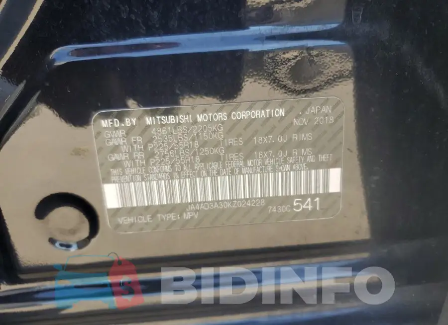 JA4AD3A30KZ024228 Photo# 12