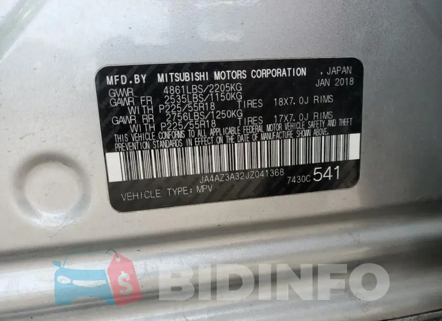 JA4AZ3A32JZ041368 Photo# 13