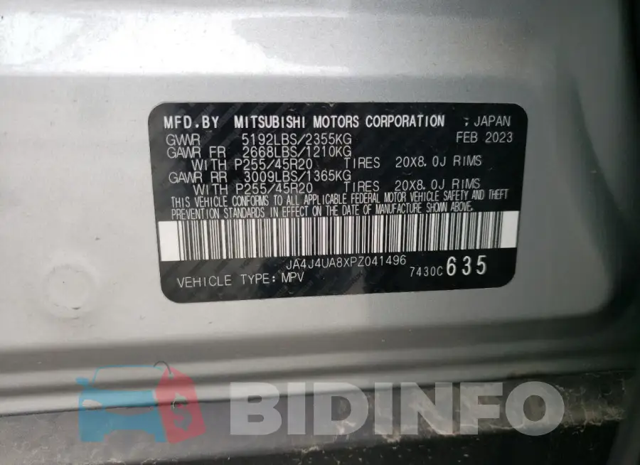 JA4J4UA8XPZ041496 Photo# 13