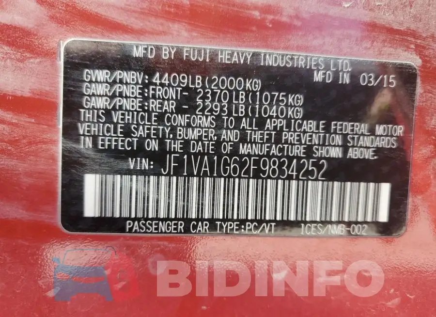 JF1VA1G62F9834252 Photo# 13