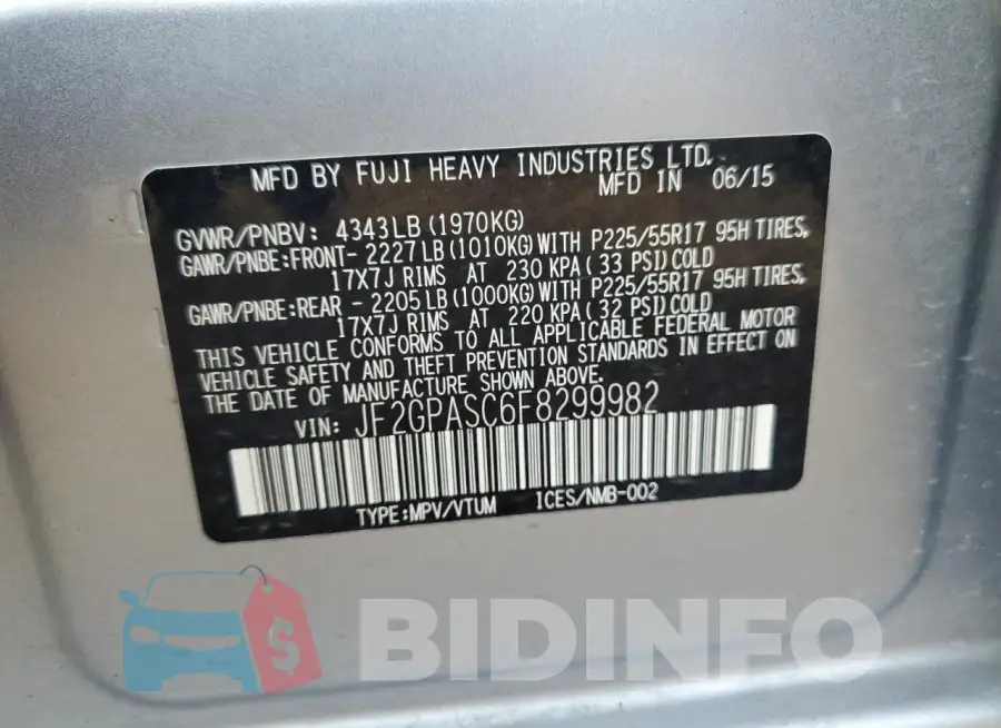 JF2GPASC6F8299982 Photo# 13