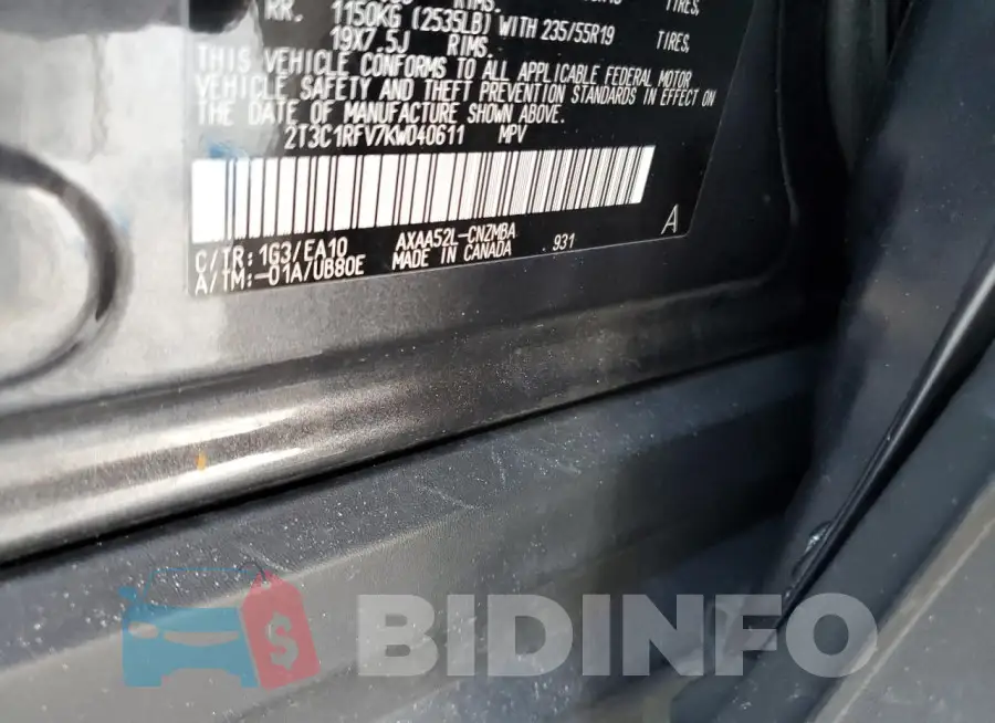 2T3C1RFV7KW040611 Photo# 14