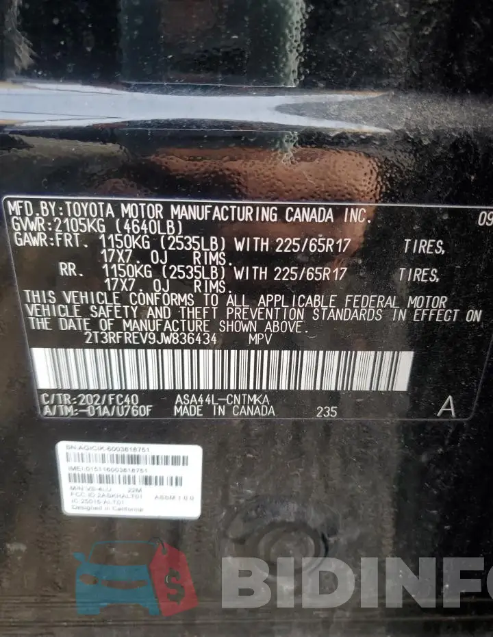 2T3RFREV9JW836434 Photo# 13