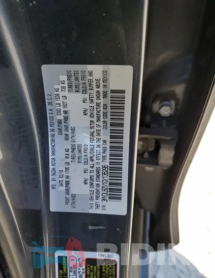 3MYDLBZV1GY135296 Photo# 12