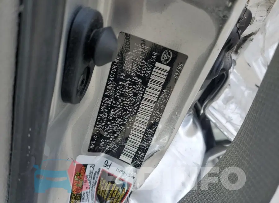 4T1BF1FK6HU390432 Photo# 12