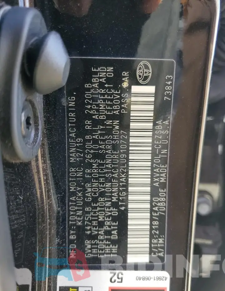 4T1G11AK2LU910727 Photo# 12