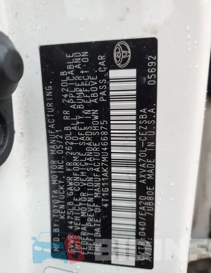 4T1G11AK7MU466875 Photo# 12