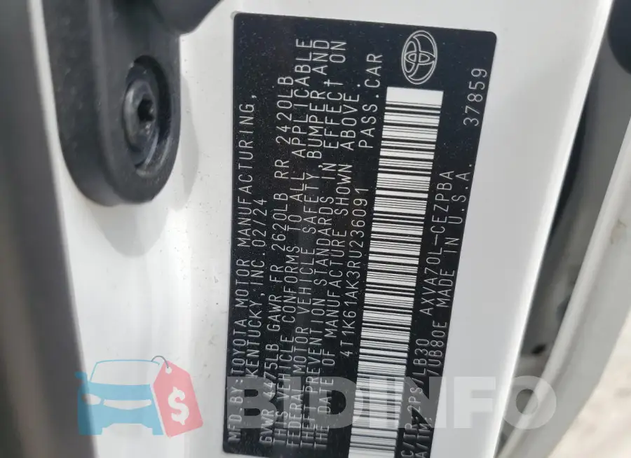 4T1K61AK3RU236091 Photo# 12