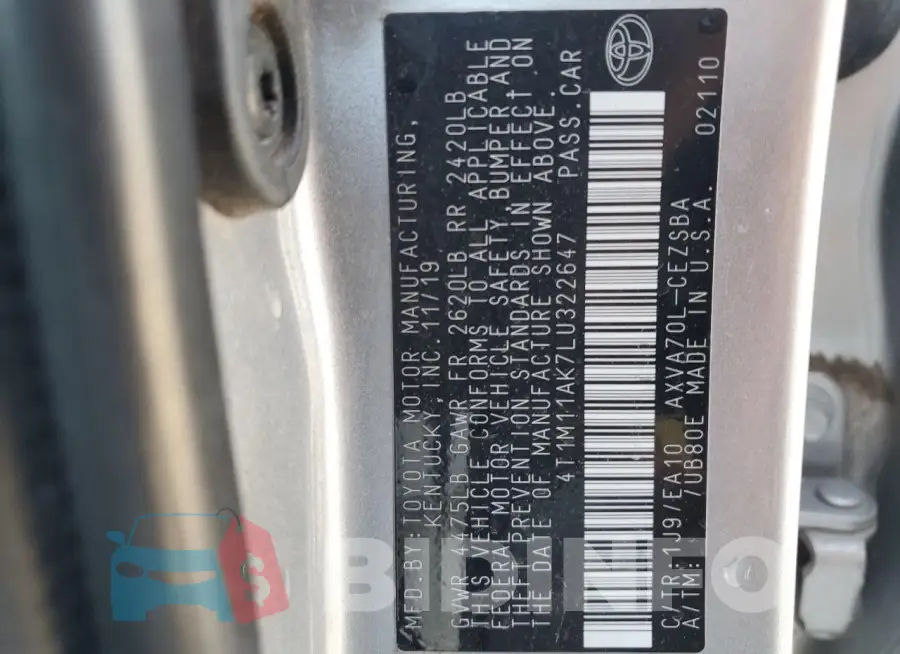 4T1M11AK7LU322647 Photo# 12