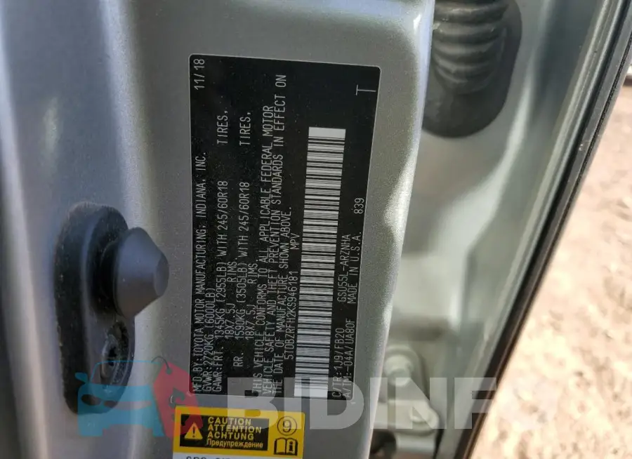 5TDBZRFH2KS946181 Photo# 13