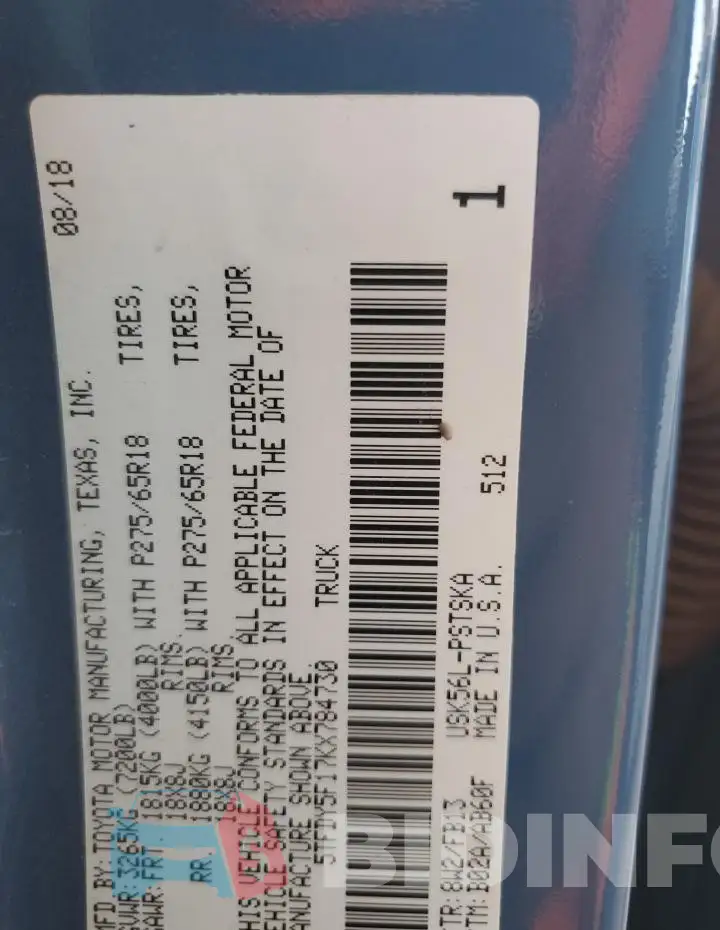 5TFDY5F17KX784730 Photo# 12